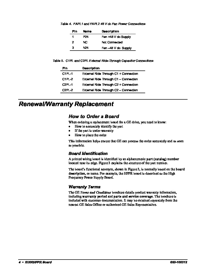 First Page Image of IS200HFPRG1A High Frequency Power Supply Board Renewal and Replacement.pdf